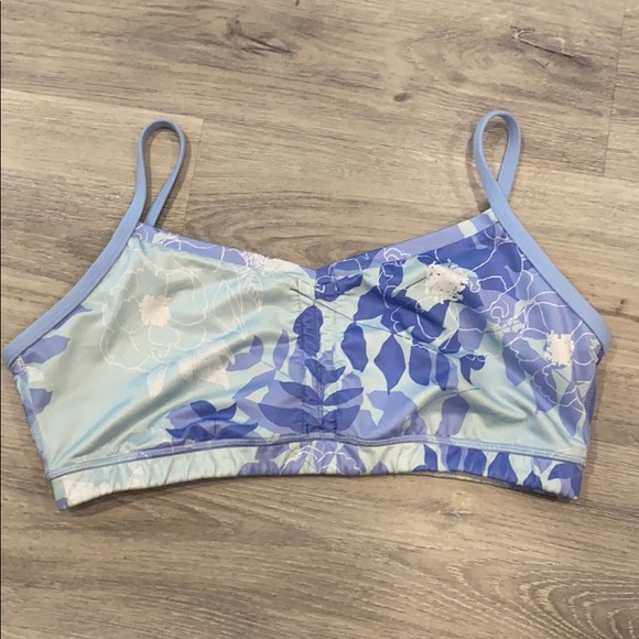 lululemon athletica Other - Lululemon blue floral sports bra size 10